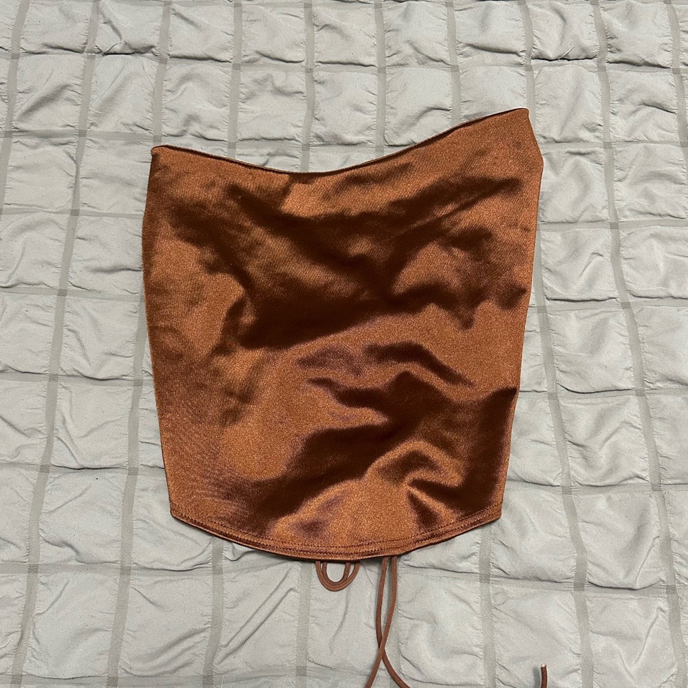 Windsor Brown Satin Open Back